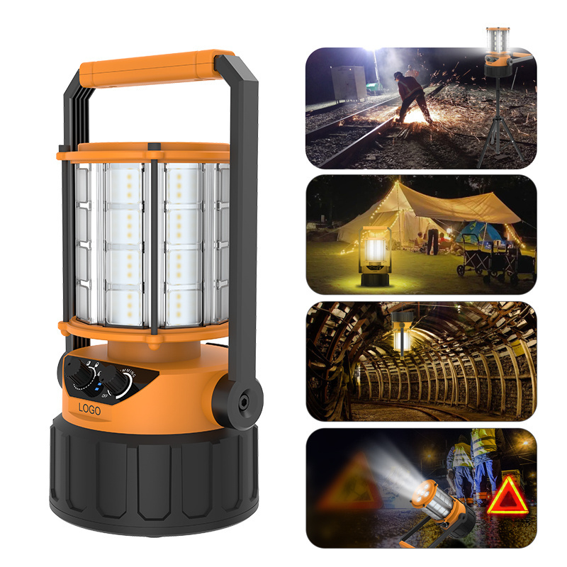 Newest 48W Rechargeable IP54 Aluminum LED Flood Construction Light 360 degree Outdoor site light stand Tower temporary lights