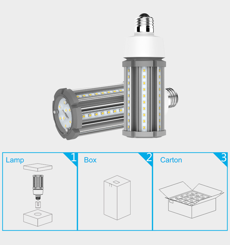 DLC 5.1 Smart Control LED Corn Light 12-120W CCT/Watt Adjustable  E27 E40 Led Retrofit Lamp for Enclosed Fixture