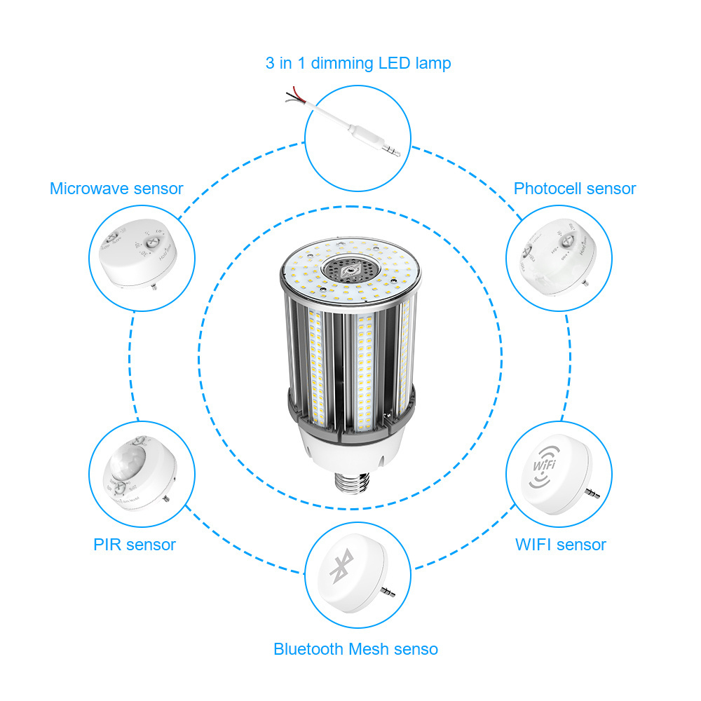 China OEM High lumen Energy Saving e26 e27 e39 e40 80w 100w 120w Led Corn Light bulb lamp led bulb manufacturer