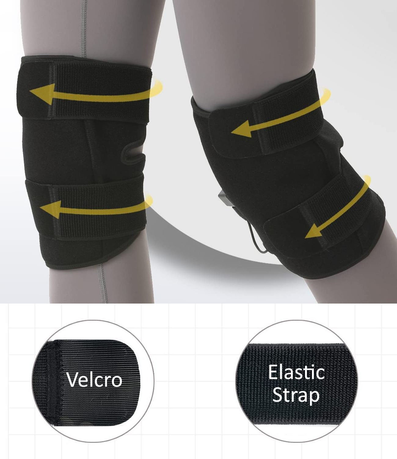 Electric Rehabilitation Heated Knee Pad for Joint Pain Rechargeable Battery  Cordless Portable Warm Equipment for Outdoor