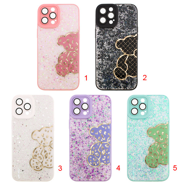 Eye Protection Two-In-One Bear Glue + Lens Film Cell Phone Case for iPhone Oppo Samsung Xiaomi Vivo