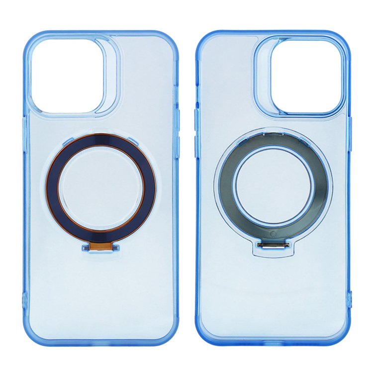 Bright Transparent Monochrome + CD Magnet Coil Cell Phone Case for iPhone