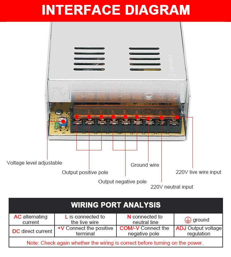 Switch Mode Power Supply 12v 5a Led Screen Switching Power Supply 60w Power Supply Switched