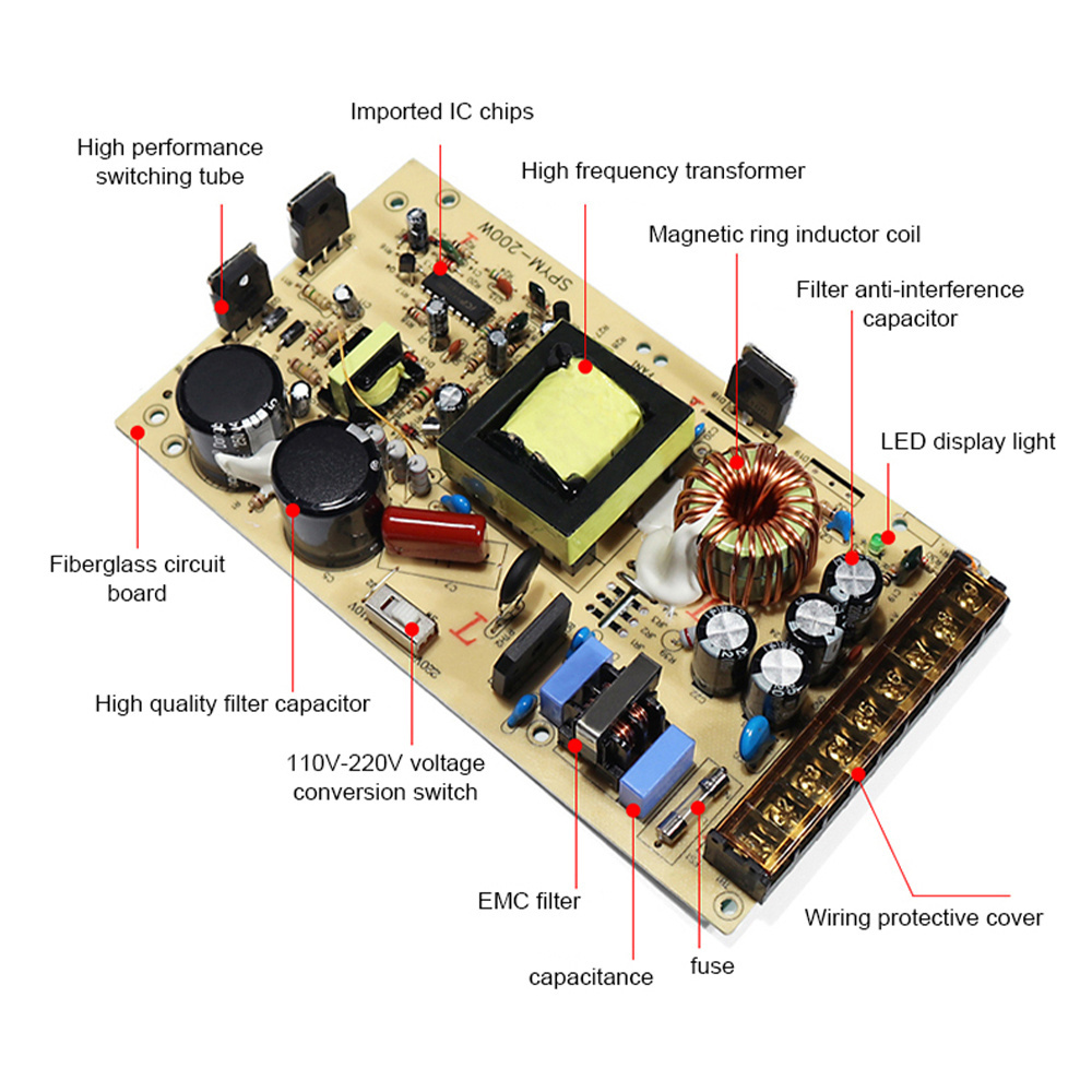 Switch Mode Power Supply 12v 5a Led Screen Switching Power Supply 60w Power Supply Switched