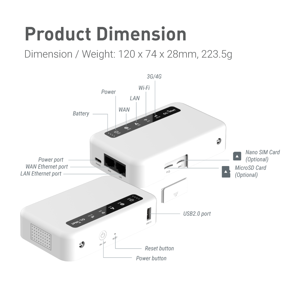 GL iNet 300Mbps Battery Powered Portable Mini Internet Pocket Router Wifi Wireless 3G 4G Lte Router With Sim Card