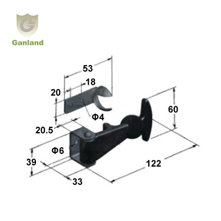 GL-14123  Europe Standard Quick Release Tool Box Flexible Handle Latches Rubber T Toggle Latch