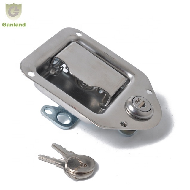 GL-12111 Stainless Paddle Latch Lock Flush Tool Box Lock Tear Drop Latch