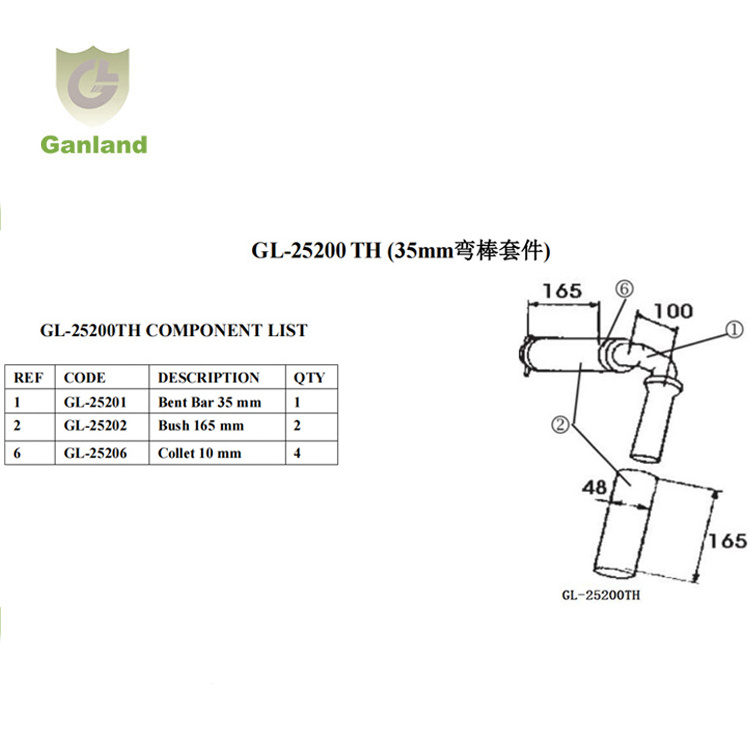 Heavy Duty Tipple TailGate Parts Side Swing Tailgate Hinge Assembly GL-25200