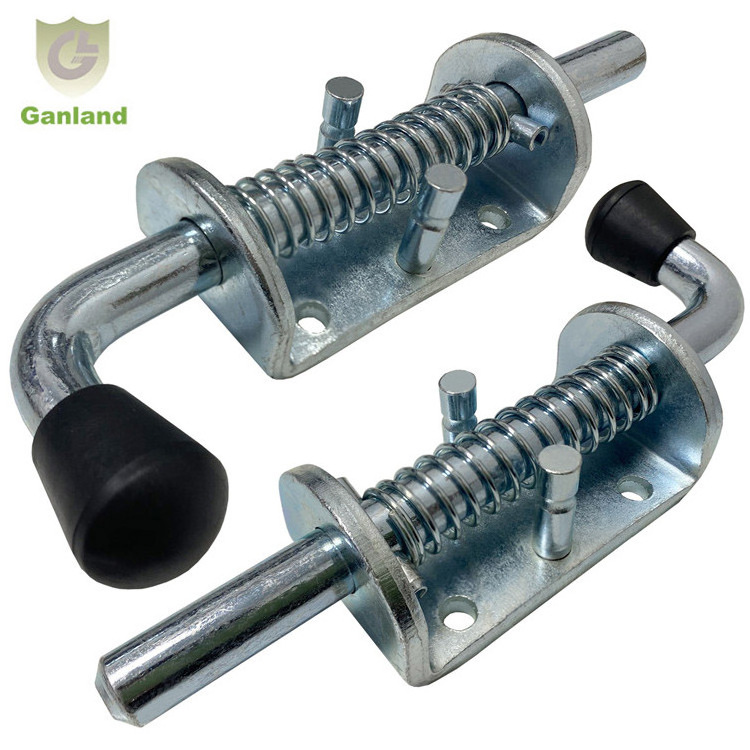 GL-14125 Barrel Bolt Thickened 5mm Spring Loaded Latch Pin for Utility Trailer Gate