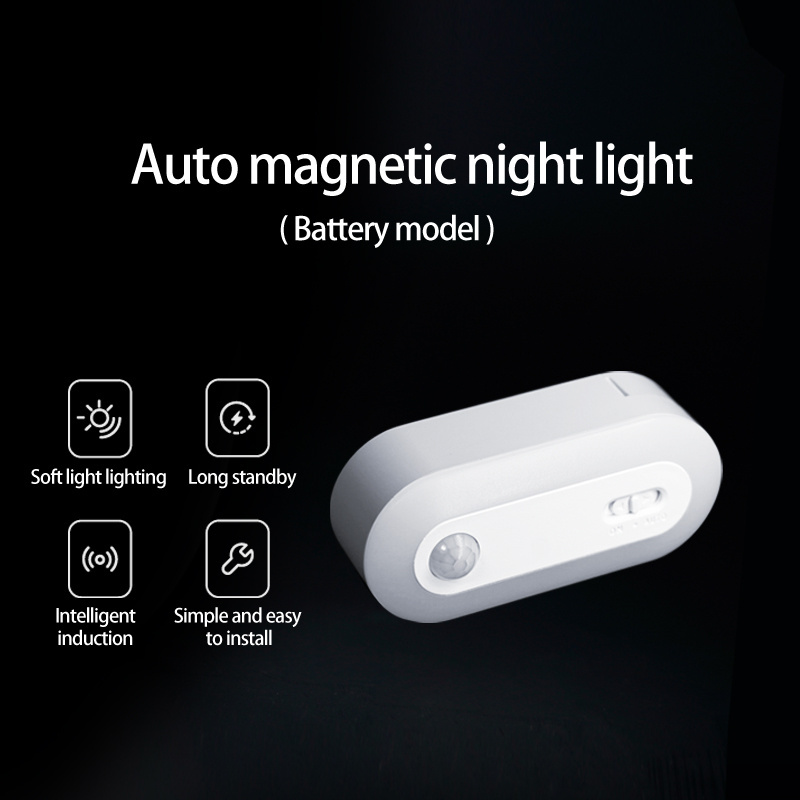 Wireless Motion Sensor AAA Battery Lamp for Stairs Cupboard Counter Pantry Stick-on led night light