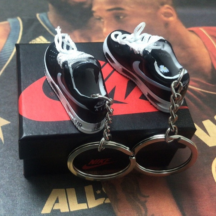 Promotional pvc 3d mini air force 1 sneaker basketball shoe keychain