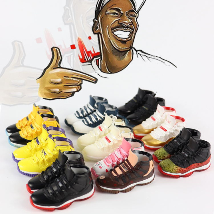 Hot selling AJ11 Blind Box 3D Running Mini Sneaker shoes Lucky Mystery Box 100% Surprise 12 pairs with box