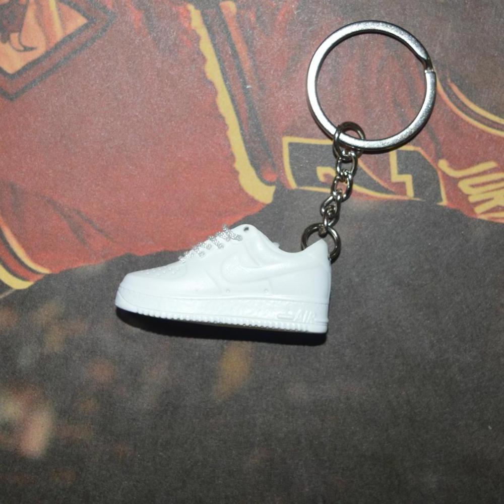 Promotional pvc 3d mini air force 1 sneaker basketball shoe keychain