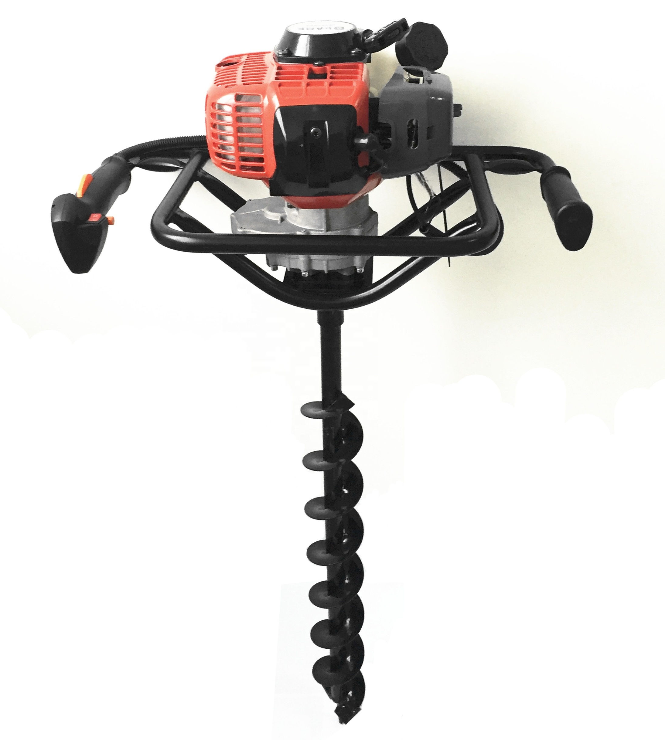 tree planting digging machines 2 stroke manual ground hole drill 43cc earth auger