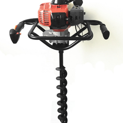 tree planting digging machines 2 stroke manual ground hole drill 43cc earth auger