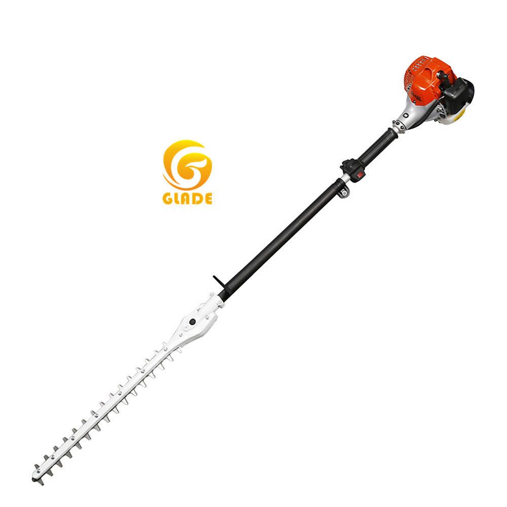 double blades garden machine 26cc gas power 2 stroke long reach hedge trimmer