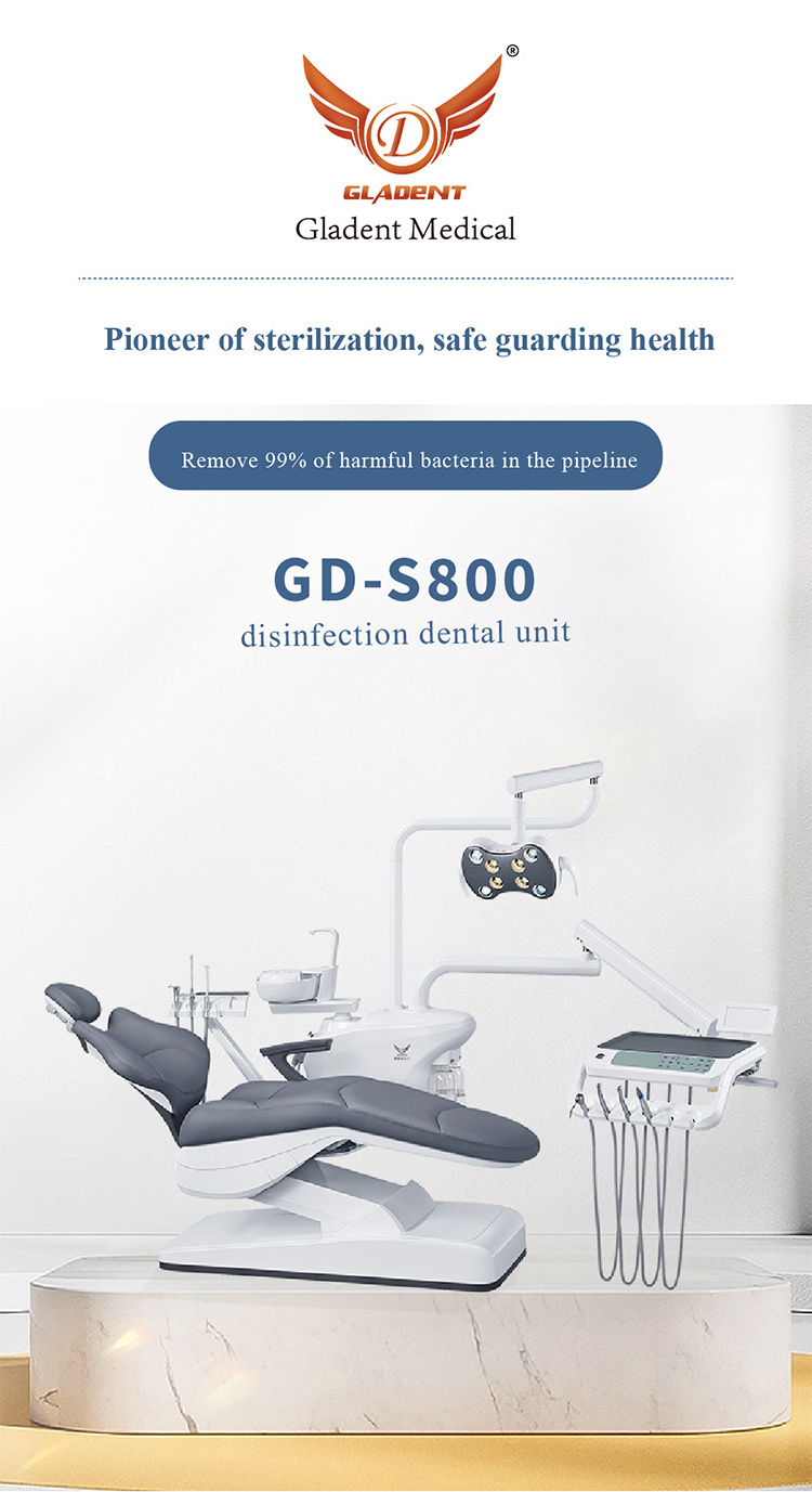 Gladent GD-S800 Disinfection dental unit  dental chair with assistant operating control