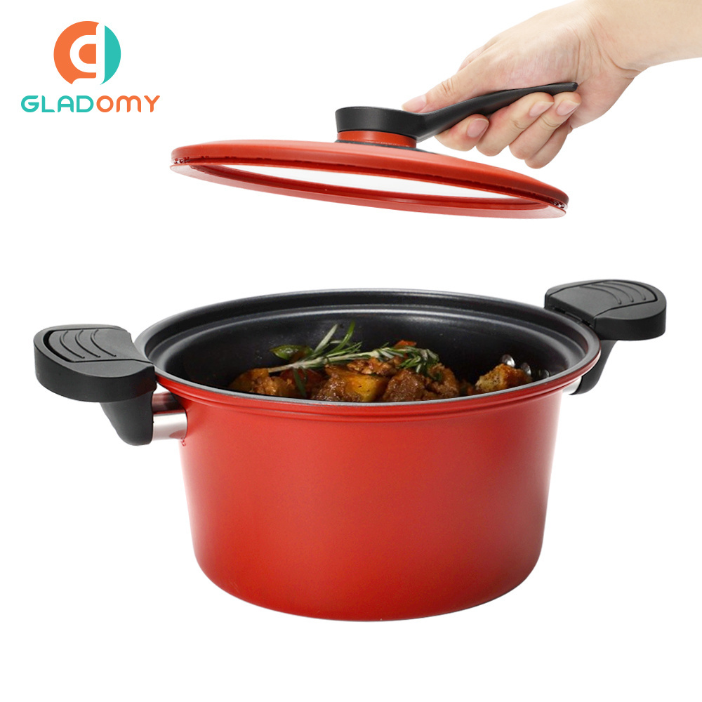 Creative New kitchen refined iron large capacity fast cooking soup stock pot cookware Micro pressure cooker