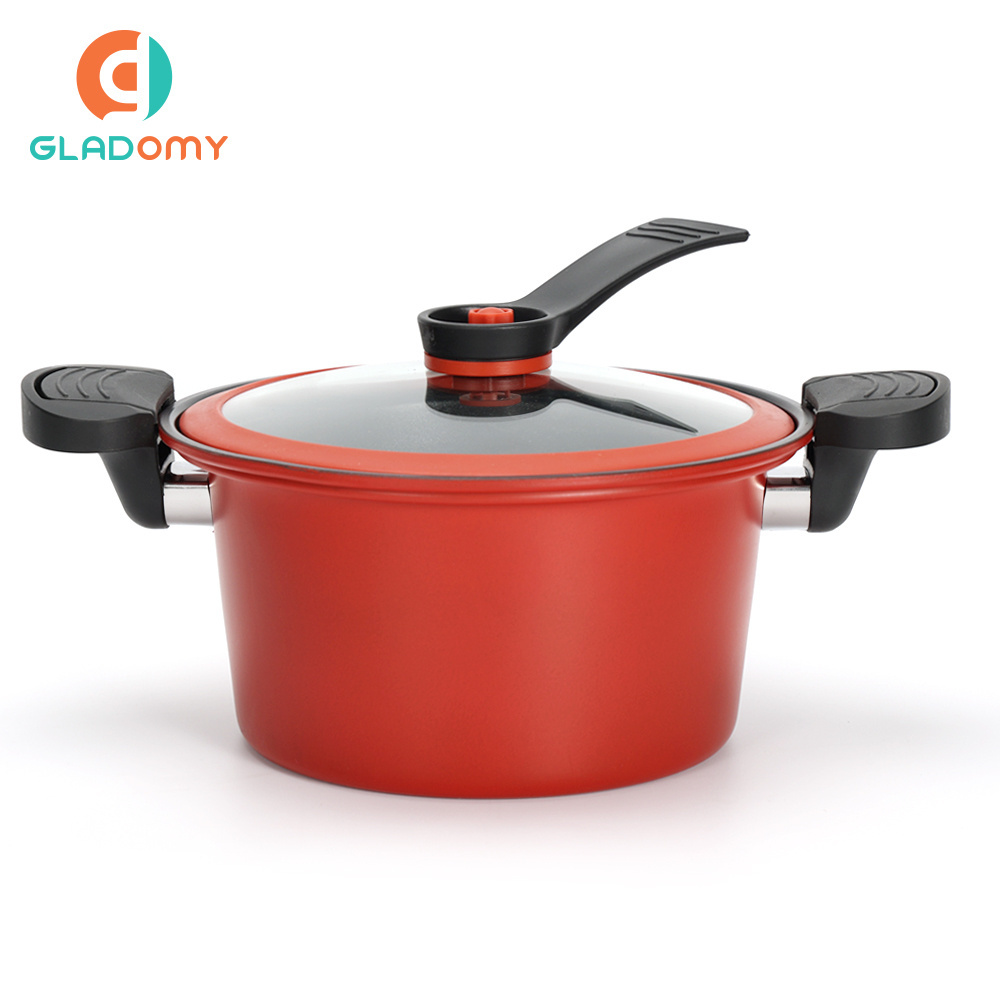 Creative New kitchen refined iron large capacity fast cooking soup stock pot cookware Micro pressure cooker