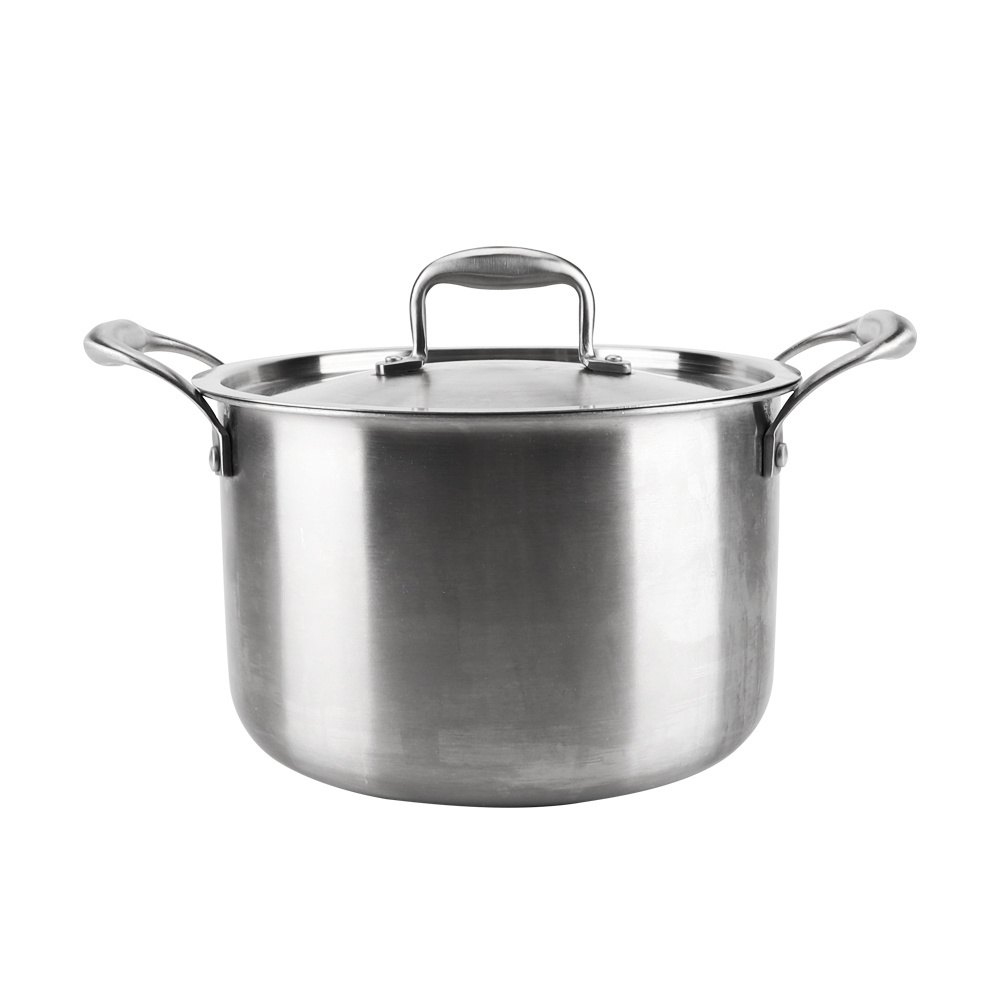 Multi-Purpose 316 Stainless Steel Honeycomb Stock Pot Double Handle Casserole