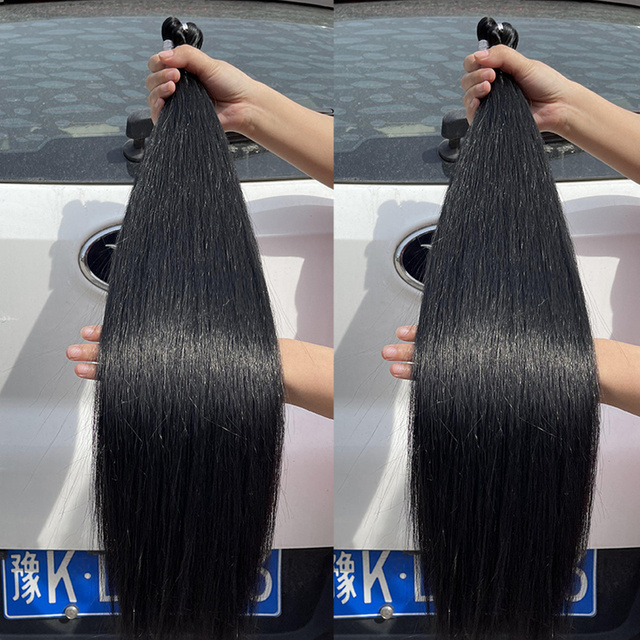 26 Inch Straight Synthetic Silky Bulk Hair Extensions  300g/Pack High Temperature Hair Bundles for Braiding Crochet Hair