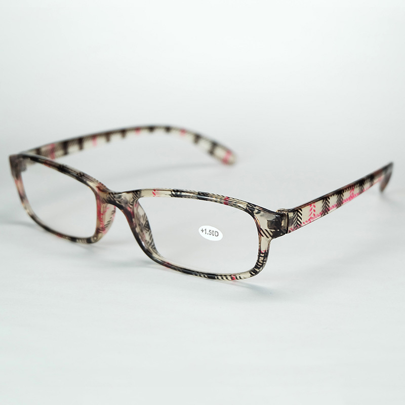 Resin Reading Glasses With Power Lenses Plastic Full Stripe Printing Frame Reading Eyeglasses Wholesale