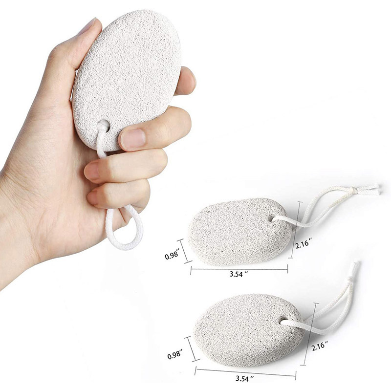 Wholesale Pedicure Care Natural Oval Shape Volcanic Stones  Foot File Callus Removal Pumice Stone