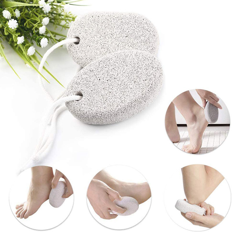 Wholesale Pedicure Care Natural Oval Shape Volcanic Stones  Foot File Callus Removal Pumice Stone