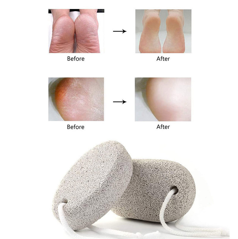 Wholesale Pedicure Care Natural Oval Shape Volcanic Stones  Foot File Callus Removal Pumice Stone