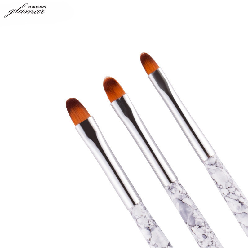 Nail Art Brush Set UV Gel Painting Acrylic Gold Nail Drawing Polish Brush Synthetic Hair Nail Art Decorations Design