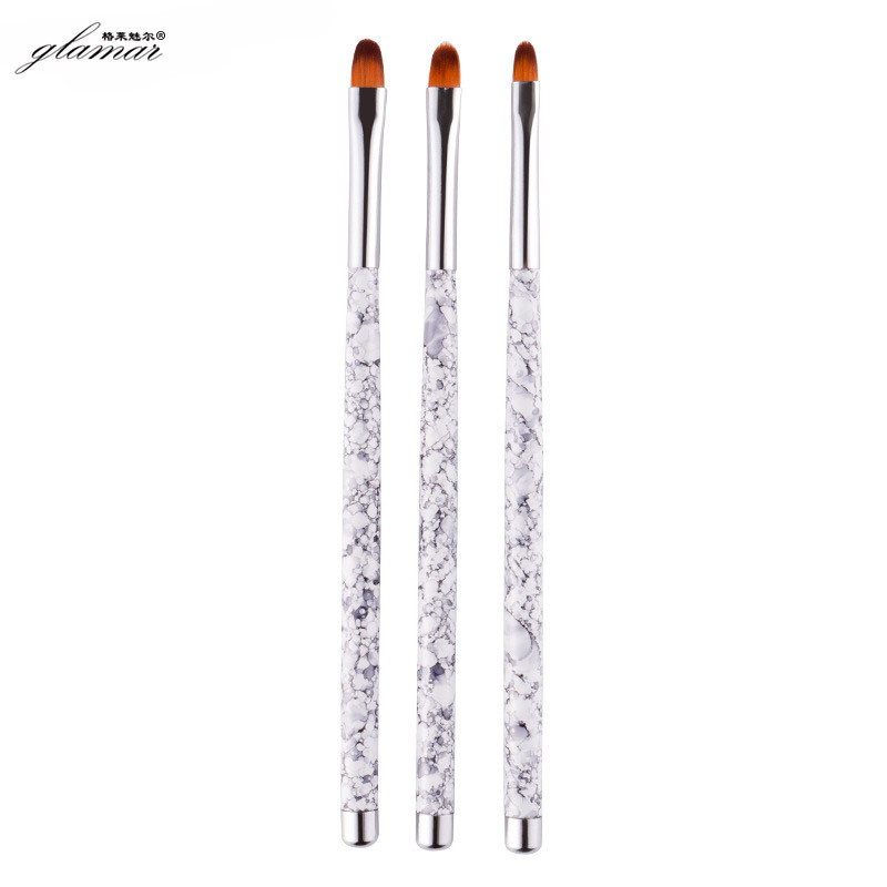 Nail Art Brush Set UV Gel Painting Acrylic Gold Nail Drawing Polish Brush Synthetic Hair Nail Art Decorations Design