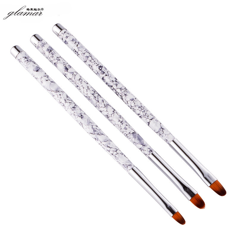 Nail Art Brush Set UV Gel Painting Acrylic Gold Nail Drawing Polish Brush Synthetic Hair Nail Art Decorations Design