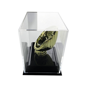 Acrylic Rectangle Autographed Baseball Holder Case Plastic Free Standing Acrylic Baseball Display Holder