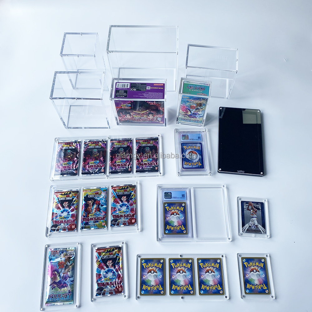 Wholesale Custom Deck Playing Game Funko Pop mtg 1st edition Acrylic Display Pokemon Cards Booster Box