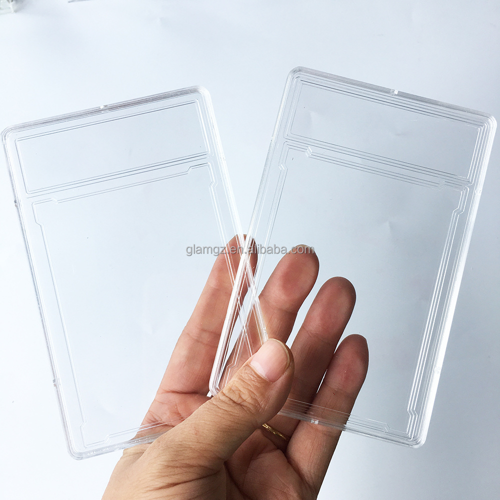 Acrylic Ultrasonic Type Grading Playing Cards Clear PSA Card Slab Hard Plastic Pokemon Yojioh Card Holder