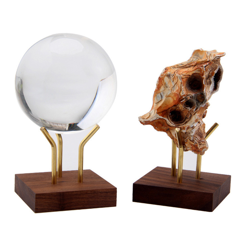 Acrylic Crystal Fossil Rock Stone Display Easel Stand Holder Clear Acrylic Base Metal Arm Minerals Perspex Display Stand