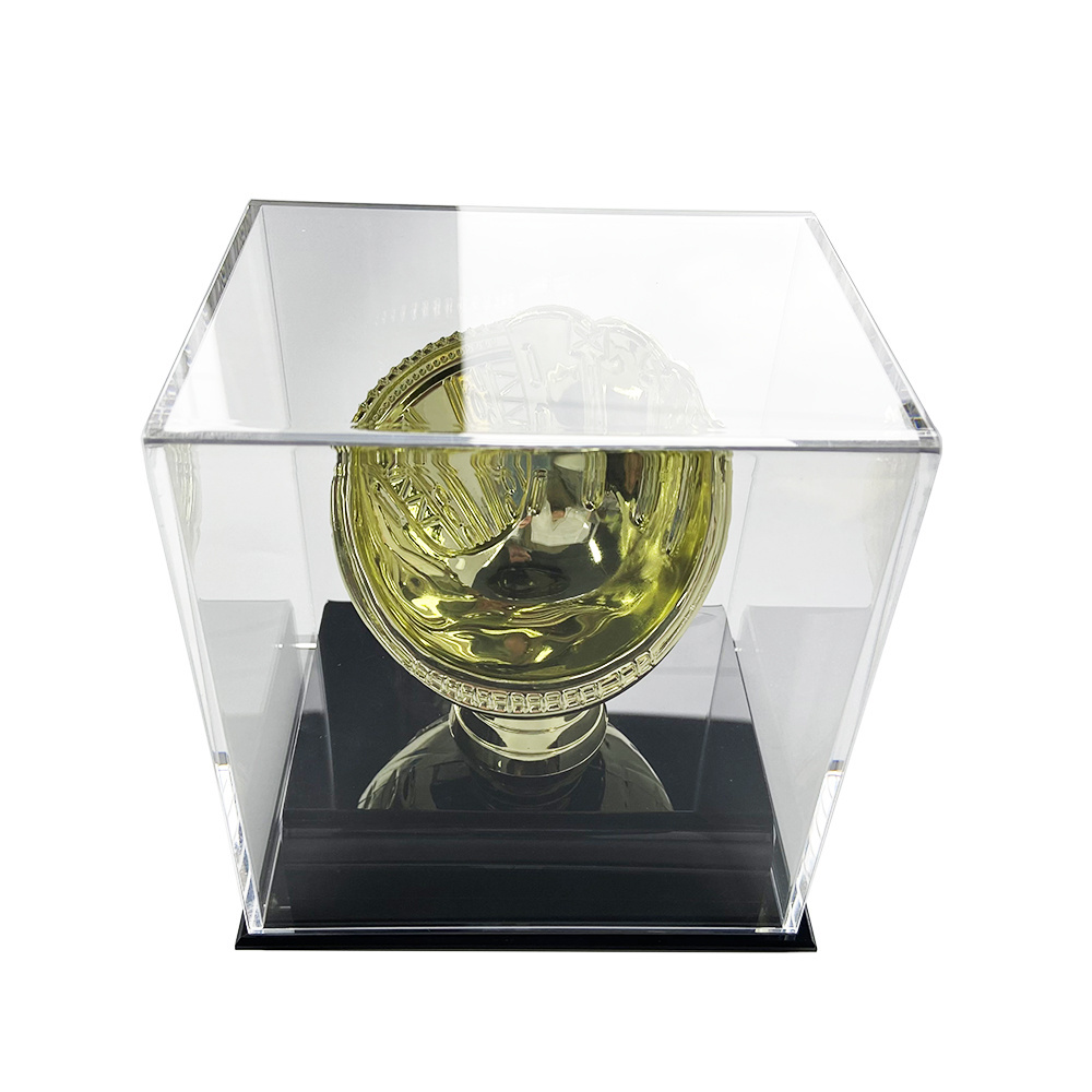 Acrylic Gold Glove Baseball Stand Holder Rectangle Acrylic Baseball Display Case