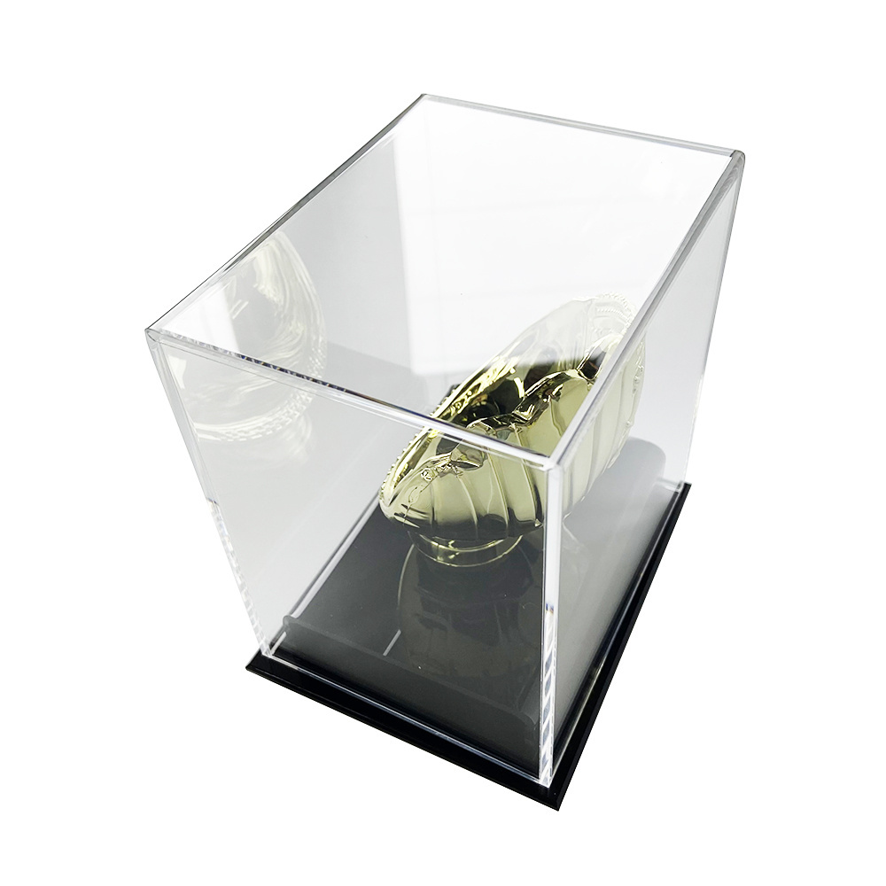 Acrylic Rectangle Autographed Baseball Holder Case Plastic Free Standing Acrylic Baseball Display Holder