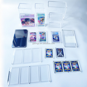 Custom Magnetic Upc Tcg Storage Trading Card Etb Plexiglass Clear Gift Display Case Acrylic Pokemon Booster Box