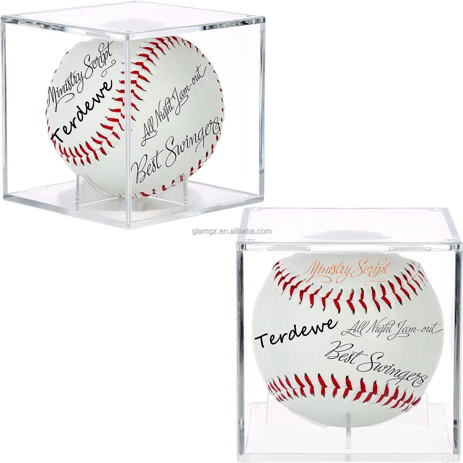 Transparent Display  for Official Size 8cm Acrylic Baseball Box