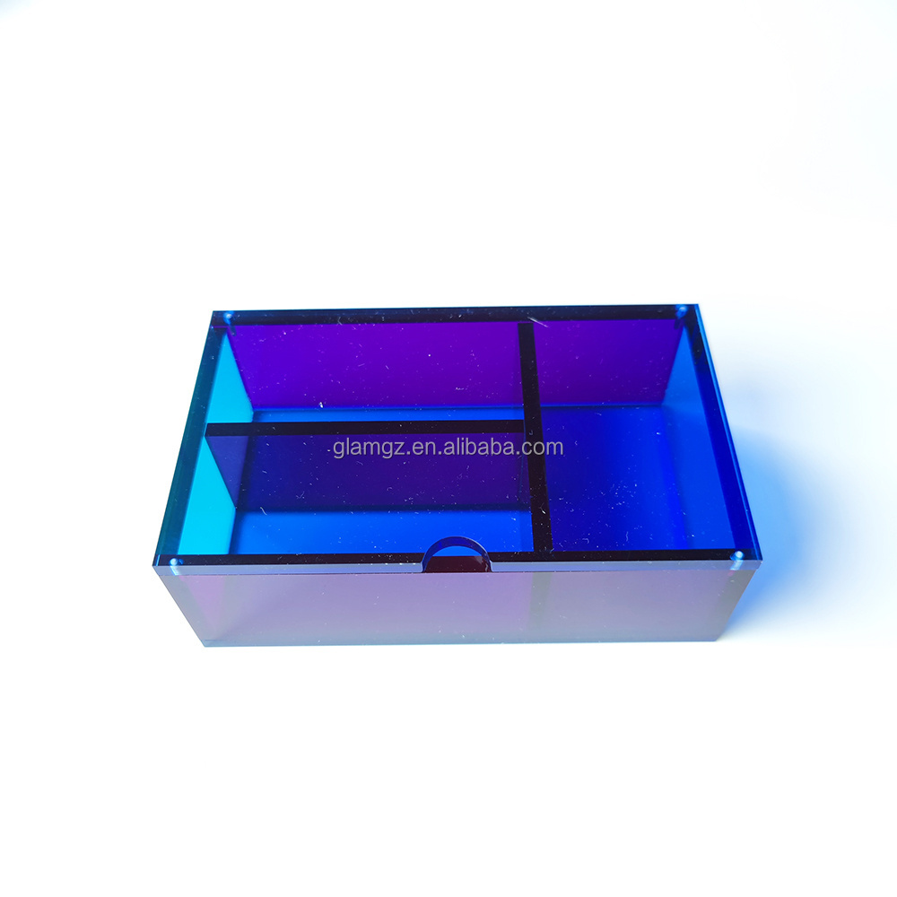 Wholesale Price Jewelry Pink Neon Orange Magnetic Lid Manufacturer Transparent Acrylic Organizer Clear Plastic Storage Boxes