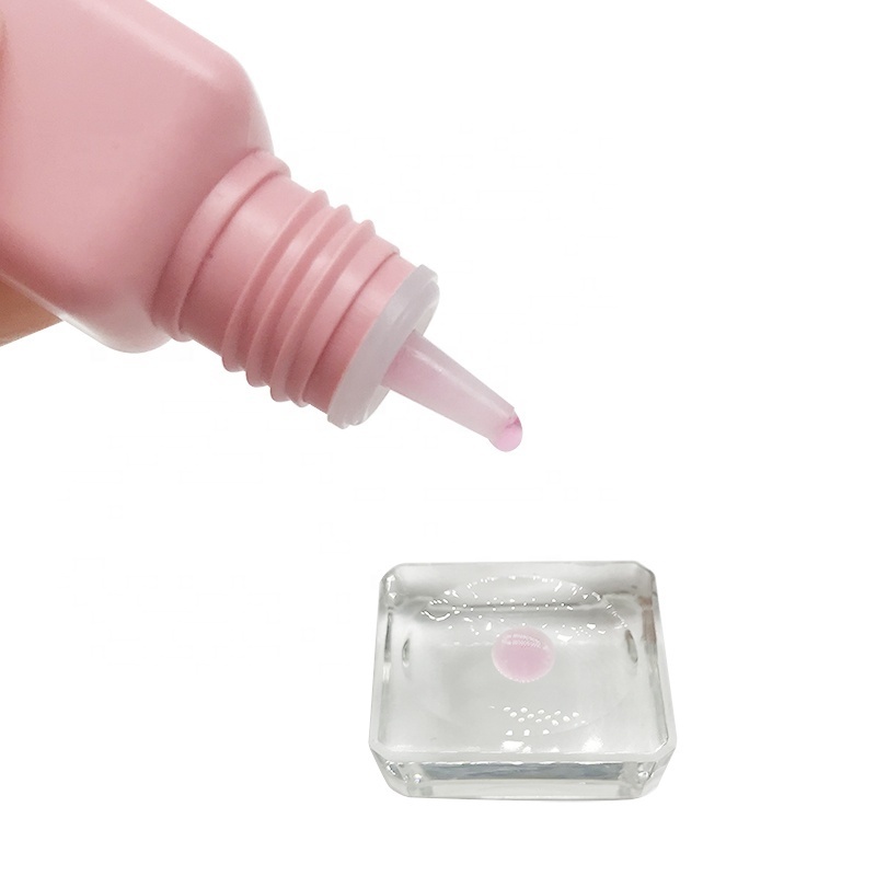 Private Label 0.5s Sensitive Pink Eyelash Extension Glue Individual Lash Adhesive With Pink Bottle