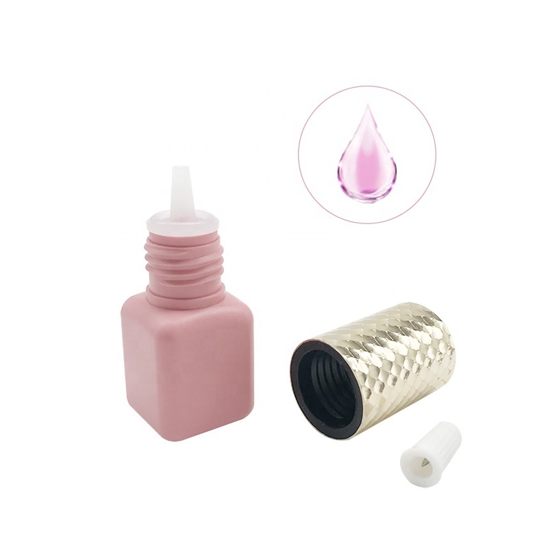 Private Label 0.5s Sensitive Pink Eyelash Extension Glue Individual Lash Adhesive With Pink Bottle