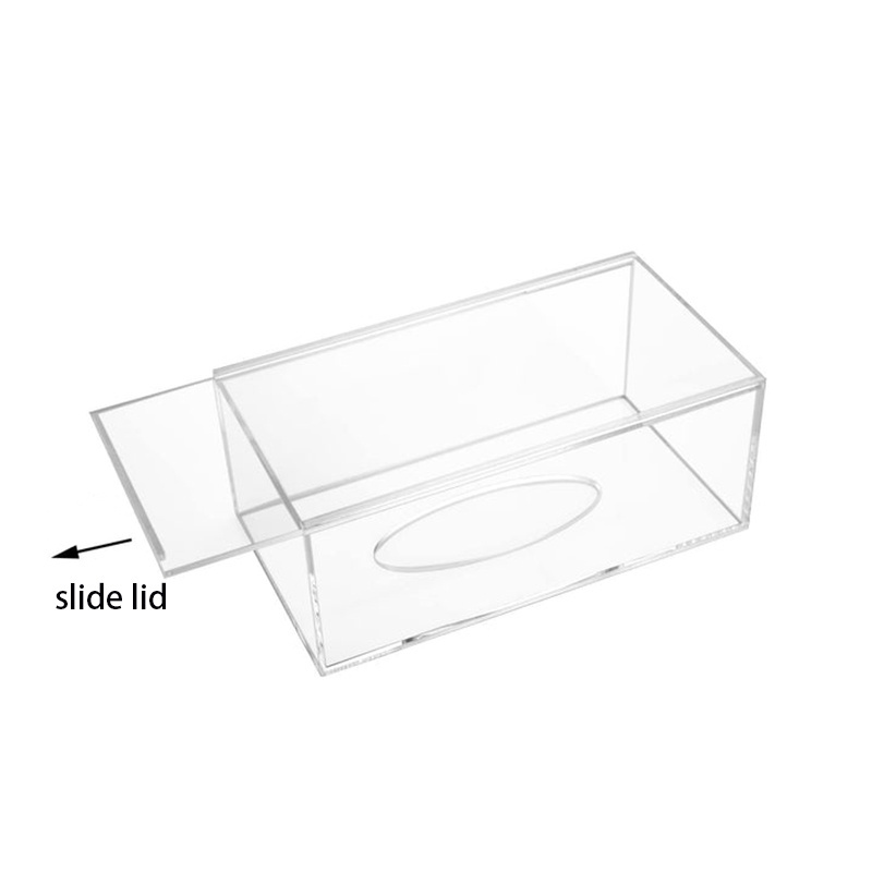 Acrylic Tissue Box Cover Clear Napkin Box Hand Towel Dispenser Tissue Cover for Table Bathroom Bedroom