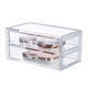 Acrylic Cosmetic Makeup Organizer Jewelry Storage Display Case 2 Drawer Set Clear Deluxe Box