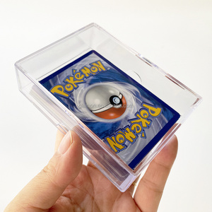 Playing Card Deck Plastic Organizer Empty Storage Box Clear Card Snaps Closed for Pokemon Card