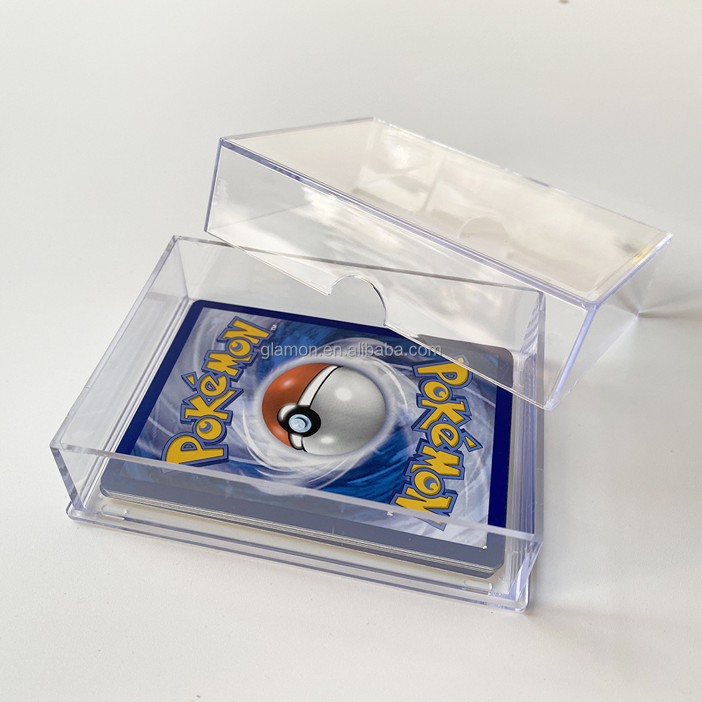 Playing Card Deck Plastic Organizer Empty Storage Box Clear Card Snaps Closed for Pokemon Card