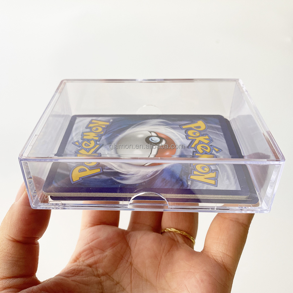 Playing Card Deck Plastic Organizer Empty Storage Box Clear Card Snaps Closed for Pokemon Card