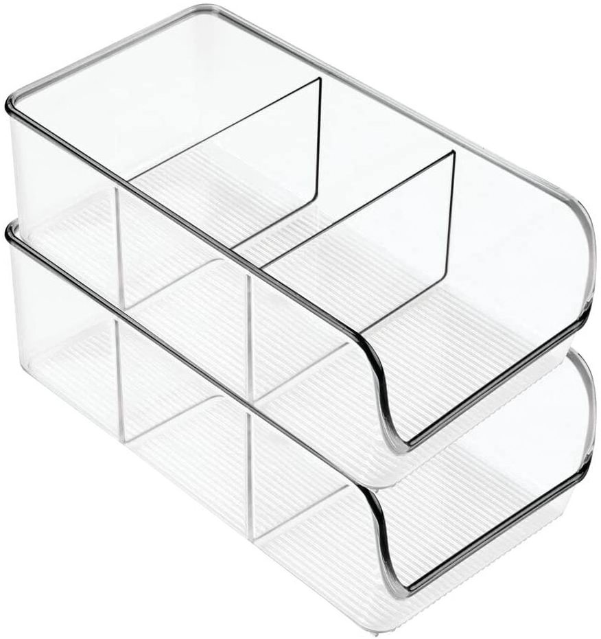 Clear Freezer Organization Kitchen Cabinet Pantry Shelf Drawer