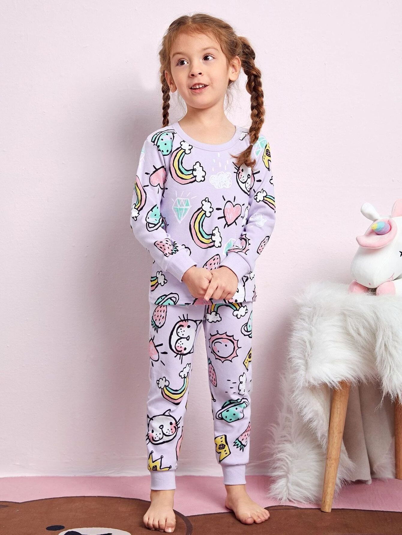 Snug Fit Enfant Girls Sleepwear Winter Thermal Pyjama Custom Children Cotton Pajamas Kids Bamboo Pajamas Clothes